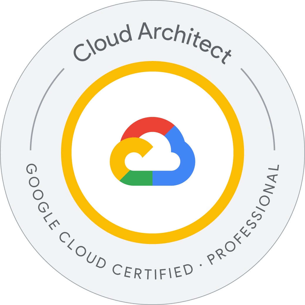 Google Professional Cloud Architect certification badge