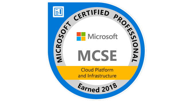 Microsoft MCSE Cloud Platform certification badge